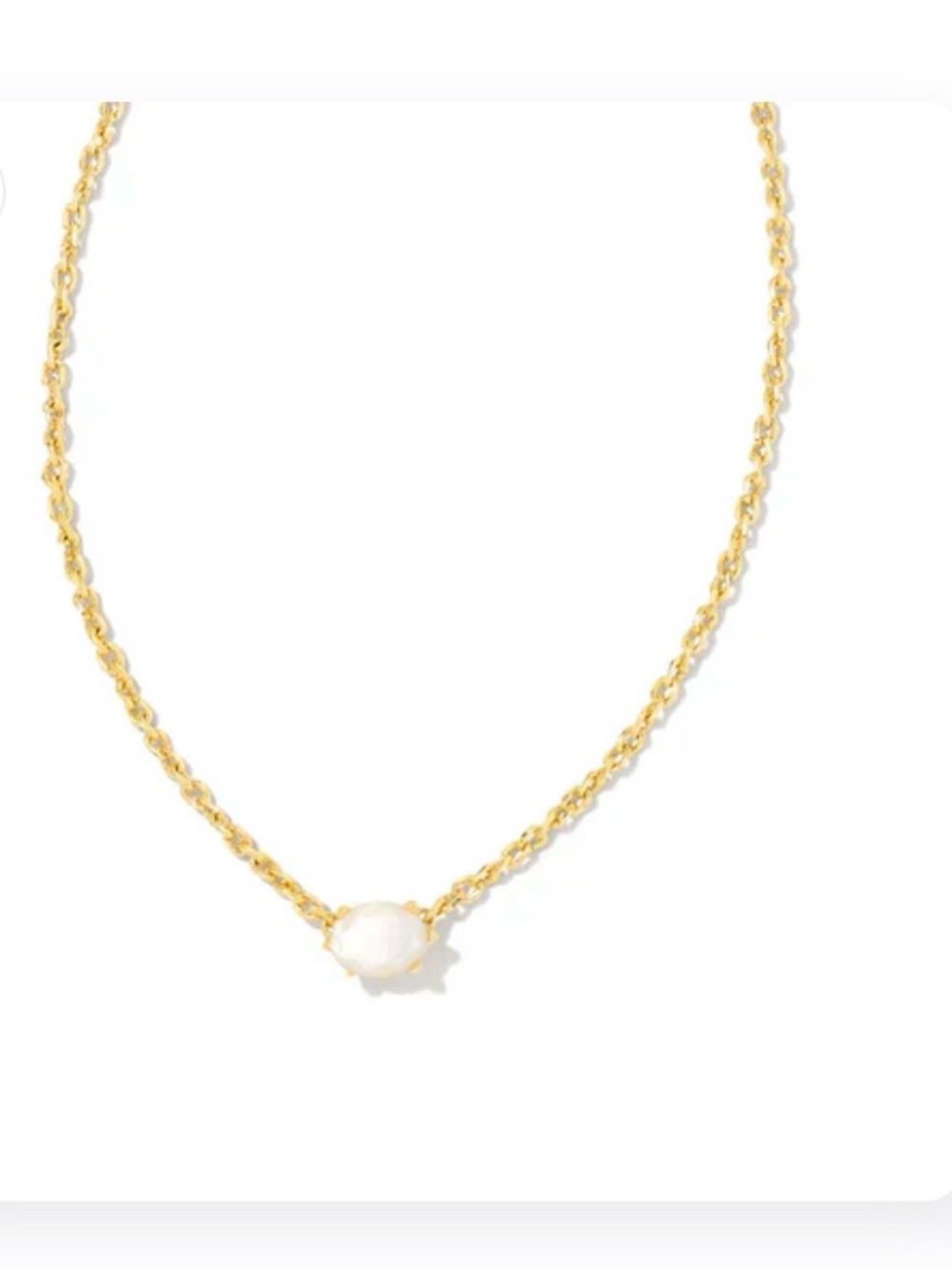 Kendra Scott Cailin Gold Pendant Necklace in Ivory Mother-of-Pearl